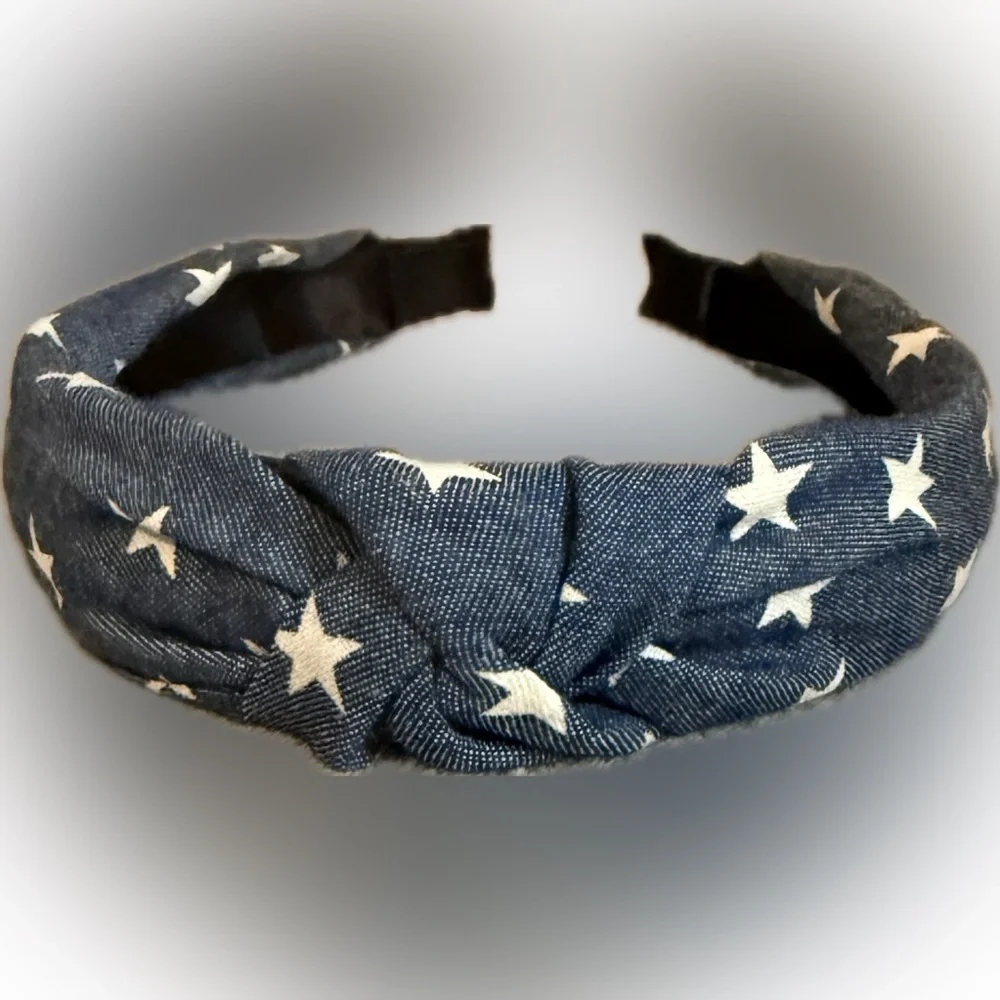 🌟Stylish Blue Star Denim Headband/NIP🌟